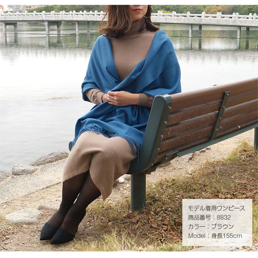 ストール レディース 大判 カシミアタッチ マフラー 無地 春 夏 秋 冬 ショール 羽織 ひざ掛け ブランケット 防寒 薄手 イエロー 黄色 サーモンピンク レッド 赤 コバルトブルー グレージュ グレー ブルー 青 ダークグレー カーキ ブラック 黒JOCOSA 8481 送料無料 即納