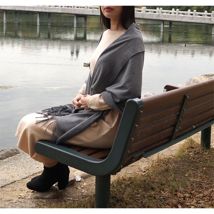 ストール レディース 大判 カシミアタッチ マフラー 無地 春 夏 秋 冬 ショール 羽織 ひざ掛け ブランケット 防寒 薄手 イエロー 黄色 サーモンピンク レッド 赤 コバルトブルー グレージュ グレー ブルー 青 ダークグレー カーキ ブラック 黒JOCOSA 8481 送料無料 即納