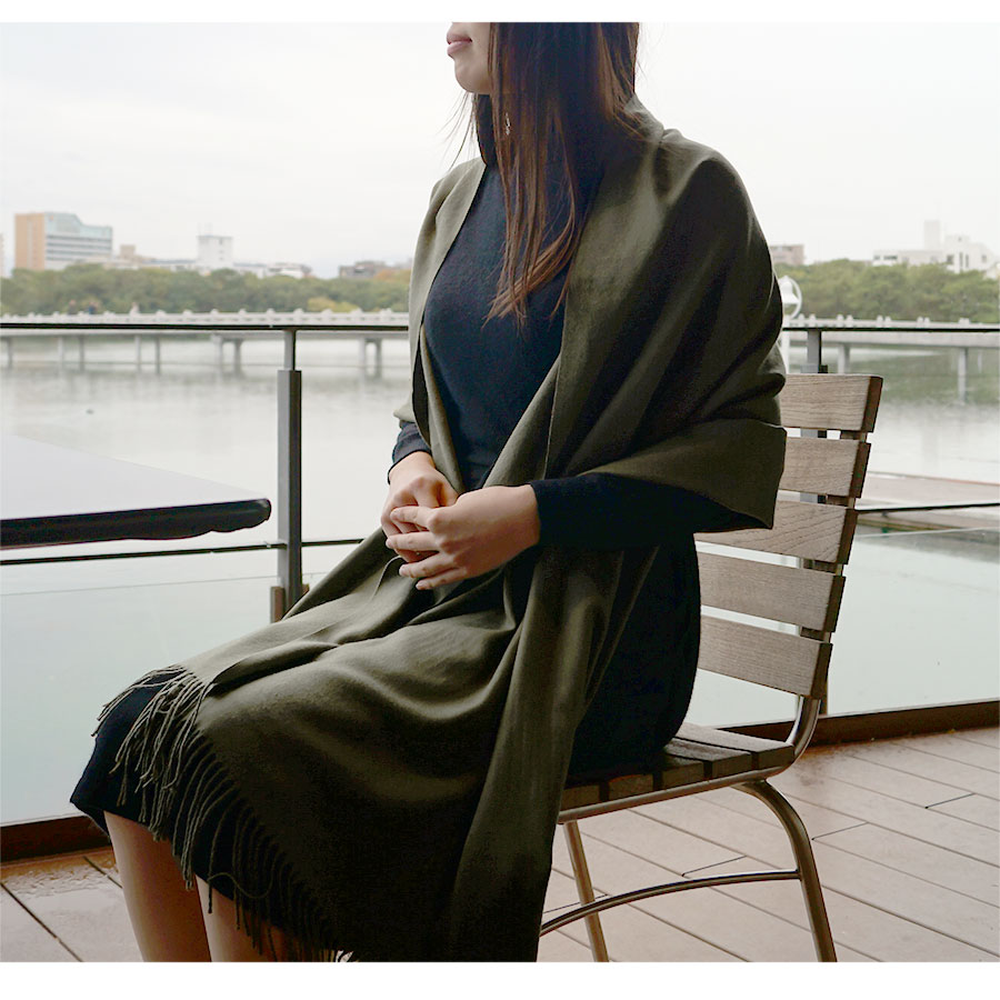 ストール レディース 大判 カシミアタッチ マフラー 無地 春 夏 秋 冬 ショール 羽織 ひざ掛け ブランケット 防寒 薄手 イエロー 黄色 サーモンピンク レッド 赤 コバルトブルー グレージュ グレー ブルー 青 ダークグレー カーキ ブラック 黒JOCOSA 8481 送料無料 即納