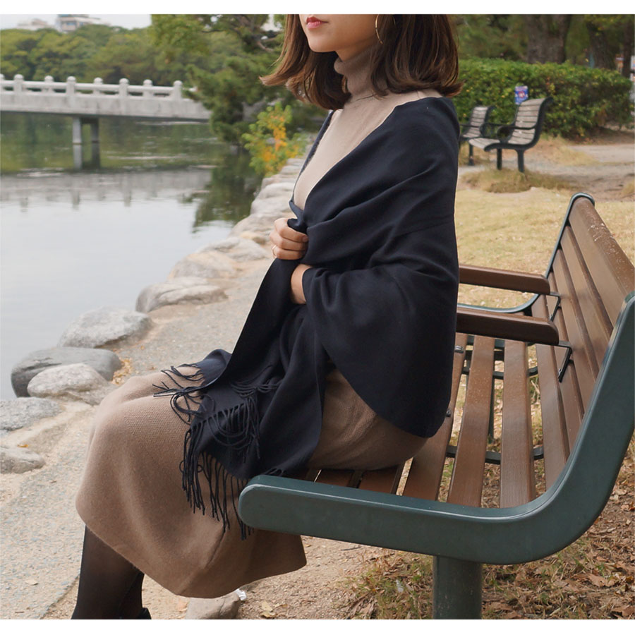 ストール レディース 大判 カシミアタッチ マフラー 無地 春 夏 秋 冬 ショール 羽織 ひざ掛け ブランケット 防寒 薄手 イエロー 黄色 サーモンピンク レッド 赤 コバルトブルー グレージュ グレー ブルー 青 ダークグレー カーキ ブラック 黒JOCOSA 8481 送料無料 即納