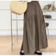 ギャザー切り替え ロングスカート ボトムス ロング丈 レディース 春 夏 秋 新作 ブラック ホワイト グレージュ カーキ M L JOCOSA 9137