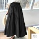 ギャザー切り替え ロングスカート ボトムス ロング丈 レディース 春 夏 秋 新作 ブラック ホワイト グレージュ カーキ M L JOCOSA 9137