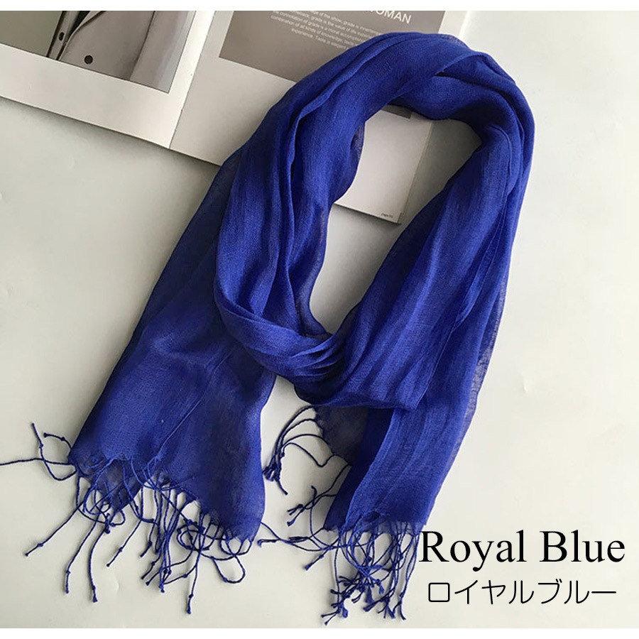 ストール レディース 大判 リネン100% 麻 天然素材 薄手 上品 無地 春 夏 秋 冬 ショール 羽織 紫外線対策UVカットエアリー 大人 JOCOSA 8493 送料無料 即納