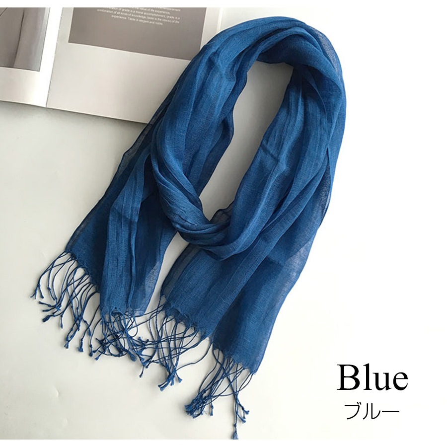 ストール レディース 大判 リネン100% 麻 天然素材 薄手 上品 無地 春 夏 秋 冬 ショール 羽織 紫外線対策UVカットエアリー 大人 JOCOSA 8493 送料無料 即納