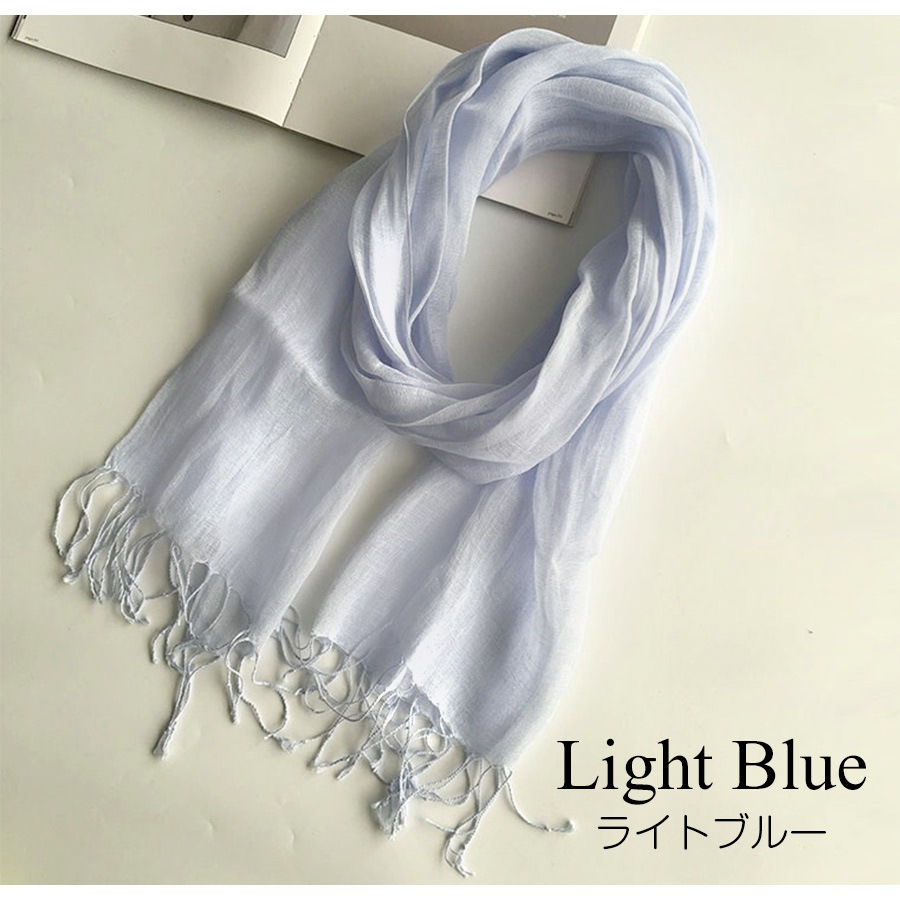 ストール レディース 大判 リネン100% 麻 天然素材 薄手 上品 無地 春 夏 秋 冬 ショール 羽織 紫外線対策UVカットエアリー 大人 JOCOSA 8493 送料無料 即納