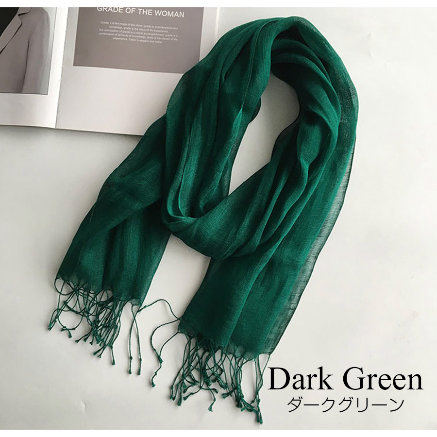 ストール レディース 大判 リネン100% 麻 天然素材 薄手 上品 無地 春 夏 秋 冬 ショール 羽織 紫外線対策UVカットエアリー 大人 JOCOSA 8493 送料無料 即納