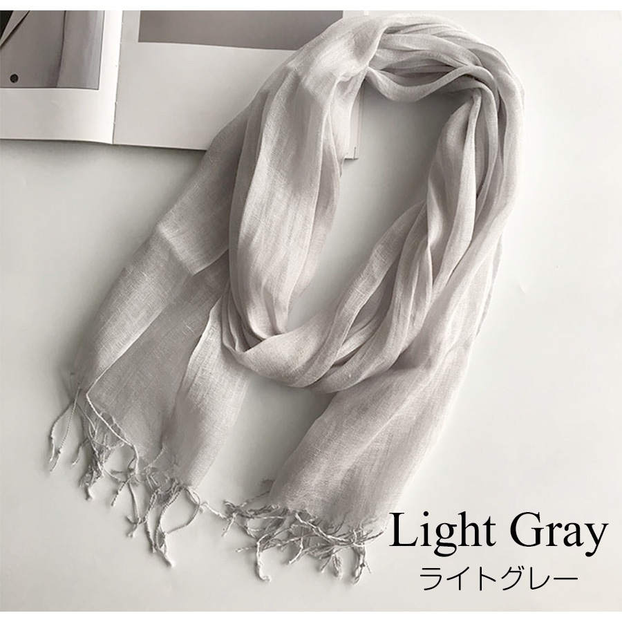 ストール レディース 大判 リネン100% 麻 天然素材 薄手 上品 無地 春 夏 秋 冬 ショール 羽織 紫外線対策UVカットエアリー 大人 JOCOSA 8493 送料無料 即納