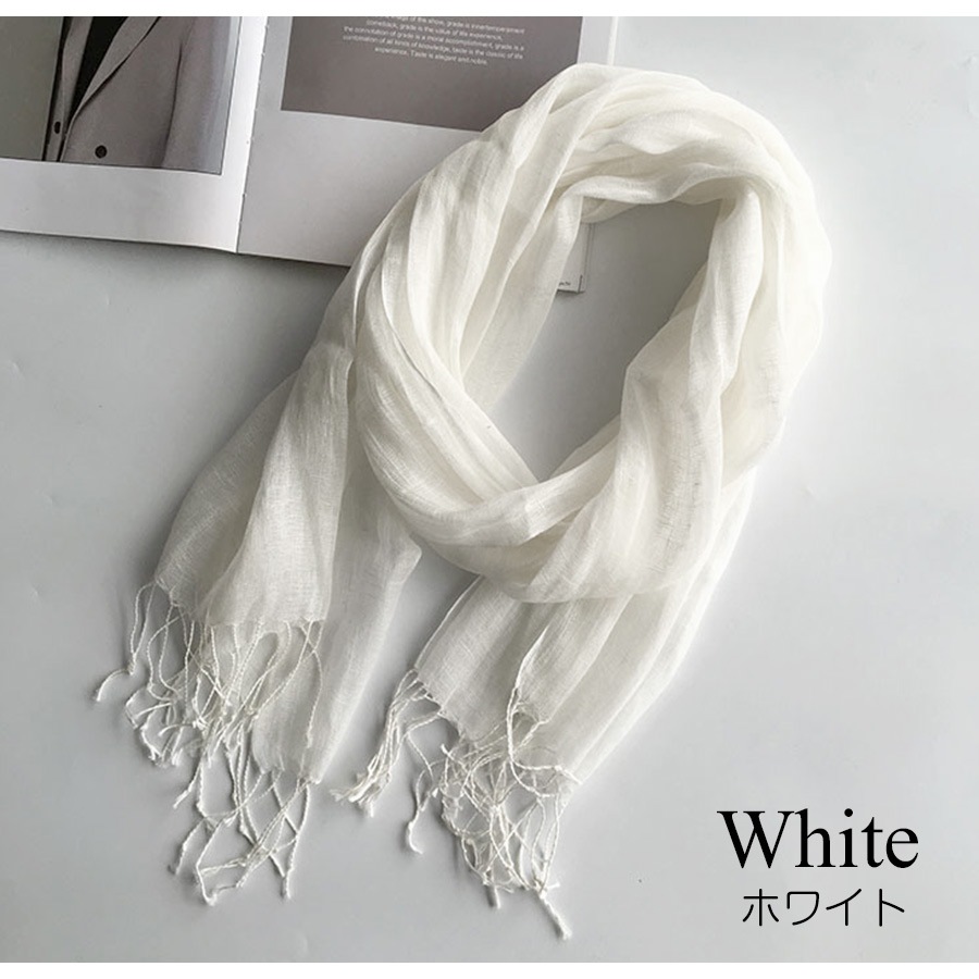 ストール レディース 大判 リネン100% 麻 天然素材 薄手 上品 無地 春 夏 秋 冬 ショール 羽織 紫外線対策UVカットエアリー 大人 JOCOSA 8493 送料無料 即納