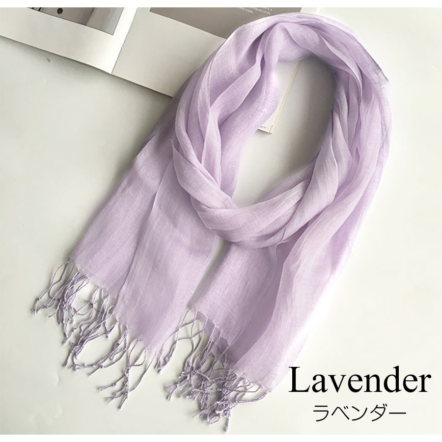 ストール レディース 大判 リネン100% 麻 天然素材 薄手 上品 無地 春 夏 秋 冬 ショール 羽織 紫外線対策UVカットエアリー 大人 JOCOSA 8493 送料無料 即納