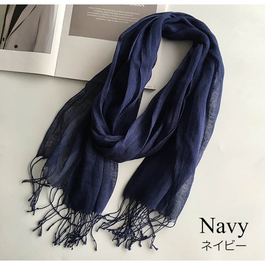 ストール レディース 大判 リネン100% 麻 天然素材 薄手 上品 無地 春 夏 秋 冬 ショール 羽織 紫外線対策UVカットエアリー 大人 JOCOSA 8493 送料無料 即納