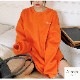 スウェット 裏起毛 ロゴ トレーナー トップス 長袖 韓国ファッション ストリート オーバーサイズ 大きいサイズ ギャル プルオーバー クルーネック レディース 秋 冬 新作 黒 緑 青 ブラック ベージュ グリーン ブルー オレンジ M L XL JOCOSA 7161