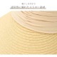 サンバイザー 麦わら 帽子 リボン つば広 調整付き シンプル 春 夏 秋 新作 おしゃれ 大人可愛い ブラック ホワイト ピンク ブラウン アイボリー フリーサイズ JOCOSA 9432