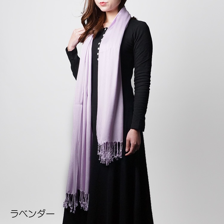 ストール レディース 大判 マフラー 薄手 上品 無地 春 夏 秋 冬 ショール 羽織 ひざ掛け ブランケット 防寒 大人 イエローグリーン ブルー ラベンダー ピンク グレー ブラック JOCOSA 送料無料 即納 8495