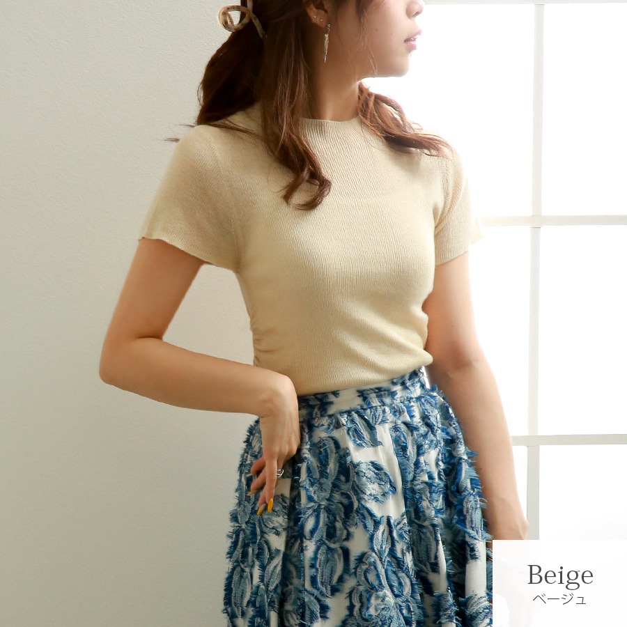 clear｜フェザー半袖ショートトップス | Rakuten Fashion(楽天