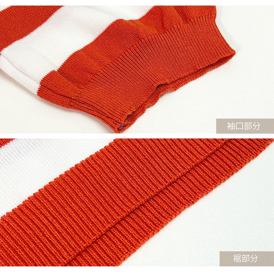 トップス　ニット ボーダー 半袖　ラウンドネック レディース 春服 夏服 新作 JOCOSA 7246