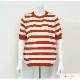 トップス　ニット ボーダー 半袖　ラウンドネック レディース 春服 夏服 新作 JOCOSA 7246