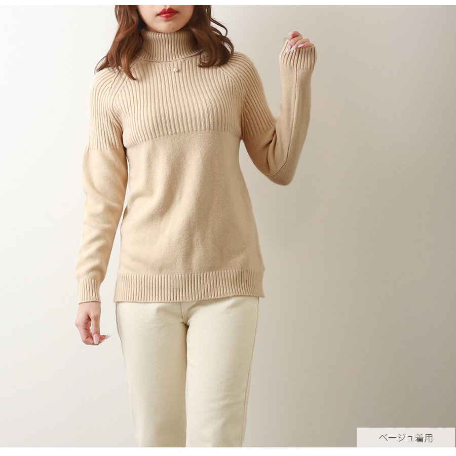 状態◎シルエット◎大人気！ COMOLI タートルニット 長袖 ベージュ春