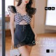 水着 ワンピース フリル ハイウエスト リボン ギンガムチェック 体型カバー 着やせ セクシー 夏 パッド付き 大人 おしゃれ レディース ブラック グレー M L XL JOCOSA 9824
