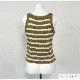 トップス ニット ノースリーブ ボーダー 無地 ラウンドネック レディース ミディ丈 フリーサイズ JOCOSA 7252
