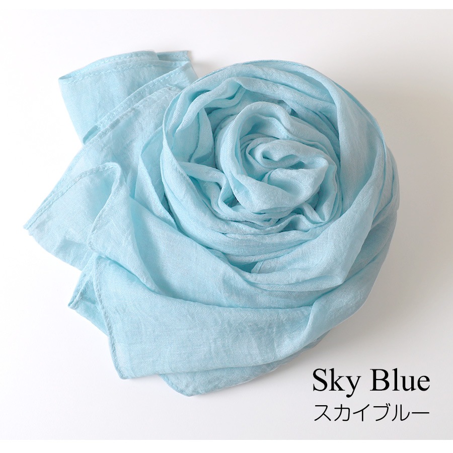ストール レディース 大判 薄手 透け シンプル しわ加工 上品 無地 春 夏 秋 冬 ショール 羽織 紫外線対策 UVカット エアリー 大人 結婚式 お呼ばれ JOCOSA 8611 送料無料 即納