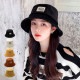 バケットハット コーデュロイ 帽子 ワンポイント ロゴ 刺繍 韓国ファッション レディース 秋 冬 プチプラ シンプル 人気 大人 おしゃれ 新作 春 ブラック 黒 ホワイト 白 イエロー 黄色 ブラウン 茶 キャメル フリーサイズ JOCOSA 9404
