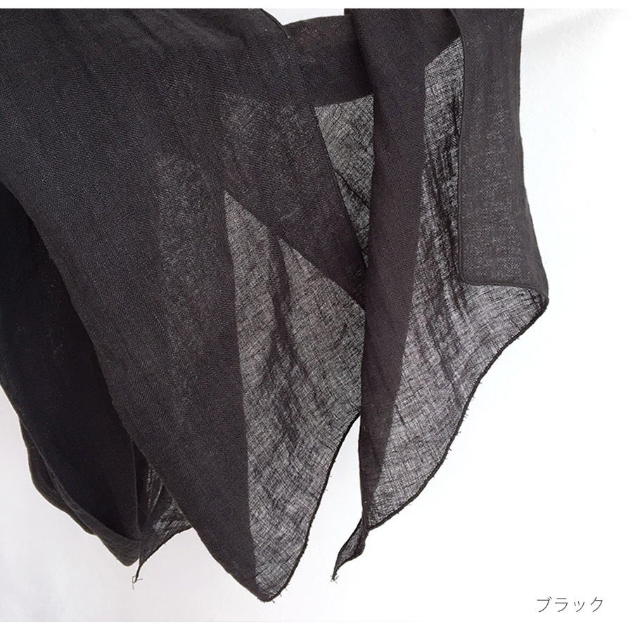 ストール レディース リネン 麻 天然素材 薄手 上品 無地 韓国ファッション シンプル 大人 カジュアル 春 夏 秋 冬 ショール 羽織 紫外線対策 ブラック ホワイト イエロー ピンク グレー グリーン JOCOSA 9420