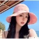 バケットハット リボン 小顔効果 日よけ UVケア 帽子 つば広 JOCOSA 9452