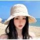 バケットハット リボン 小顔効果 日よけ UVケア 帽子 つば広 JOCOSA 9452