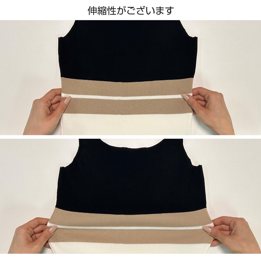 ワンピース ニット ノースリーブ ロング丈 タイト 薄手 JOCOSA 5003　送料無料 即納