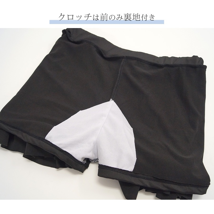 水着 ドット スカート ショートパンツ チュール 水着体型カバー 韓国ファッション 夏 セクシー 長袖 シースルー フリル パット付き カップ付き 大人 おしゃれ レディース 春 秋 新作 ブラック ブルー M L JOCOSA 9805