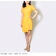 フロントリボンミニワンピース レディース 春夏秋冬 新作 半袖 ショート丈 無地 シンプル セクシー 大人可愛い デート 女子会 韓国風 韓流 ブラック 黒 イエロー 黄色 S JOCOSA 8840 送料無料 即納