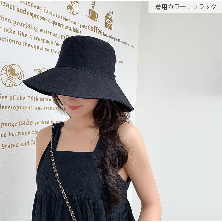 バケットハット リボン 帽子 レディース 折りたたみ アジャスター付き シンプル ピクニック 春 夏 秋 新作  おしゃれ 大人 可愛い 韓国 韓国ファッション アイボリー ブラック 黒 ベージュ アプリコット ピンク フリーサイズ JOCOSA 8452