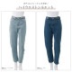 デニムパンツ 8分丈 ボトムス ストレート ポケット アジャスター 脚長 レディース 新作 春 夏 秋 ブラック グレー ライトブルー ブルー S M L XL JOCOSA 9138