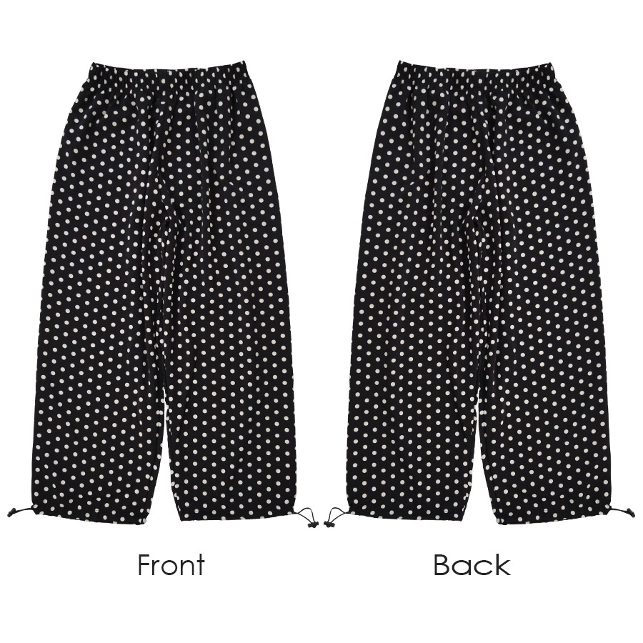 ジョガーパンツ 薄手 ワイドパンツ 夏 カジュアル ストリート ルームウェア パジャマ 部屋着 裾絞り ウエストゴム 韓国ファッション 大人 かわいい レディース 春 秋 チェック ギンガムチェック ドット ロゴ ブラック ホワイト グリーン フリーサイズ JOCOSA 8198