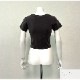 トップス 半袖 ショート丈 伸縮 韓国ファッション JOCOSA 7259