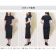 フロントギャザースリットワンピース レディース 春夏秋冬 新作 半袖 膝下 Ｔシャツ 無地 切替 タイト セクシー シンプル カジュアル おしゃれ 大人可愛い 韓国風 韓流 ブラック 黒 ダークグレー SML JOCOSA 8842 送料無料 即納