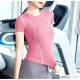 スポーツウェア トップス 半袖 ショート丈 フィットネス ヨガ レディース 無地 シンプル ライン 韓国ファッション 大人 かわいい おしゃれ シンプル ジム 春 夏 秋 ブラック ピンク パープル ブルー S M L JOCOSA 8752