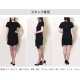 サイドリボンミニＴシャツワンピース レディース 春夏秋冬 新作 半袖 ラップスカート風 ショート丈 無地 タイト セクシー シンプル カジュアル おしゃれ 大人可愛い 韓国風 韓流 ダークグレー ブラック 黒 SML JOCOSA 8843 送料無料 即納