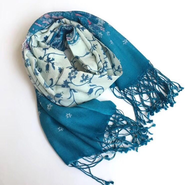 ストール レディース 大判 花柄 ウール100% 薄手 春 夏 秋 冬 ショール 羽織 ひざ掛け ブランケット 上品 ピンク パープル グレー JOCOSA 送料無料 即納 8698