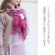 ストール レディース 大判 花柄 ウール100% 薄手 春 夏 秋 冬 ショール 羽織 ひざ掛け ブランケット 上品 ピンク パープル グレー JOCOSA 送料無料 即納 8698