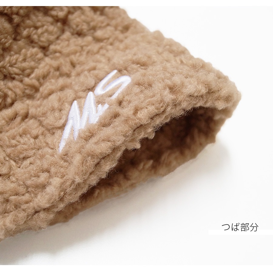 バケットハット ボア 帽子 ワンポイント ロゴ 刺繍 ファー 韓国ファッション レディース 秋 冬 プチプラ シンプル 人気 大人 おしゃれ 新作 ブラック 黒 グレージュ ブラウン 茶 アイボリー 白 フリーサイズ JOCOSA 9407