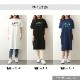 ロゴ ワンピース ミドル丈 半袖 スポーツ風 ゆったり Aライン シンプル カジュアル 韓国ファッション レディース 春 夏 秋 ブラック  ホワイト ネイビー  M L XL JOCOSA 9264