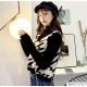 ニットベスト 格子 トップス 韓国ファッション 韓国 大人 Vネック シンプル ストリート レイヤード レディース 春 夏 秋 冬 新作 ブラック 黒 ブラウン 茶 フリーサイズ JOCOSA 7057