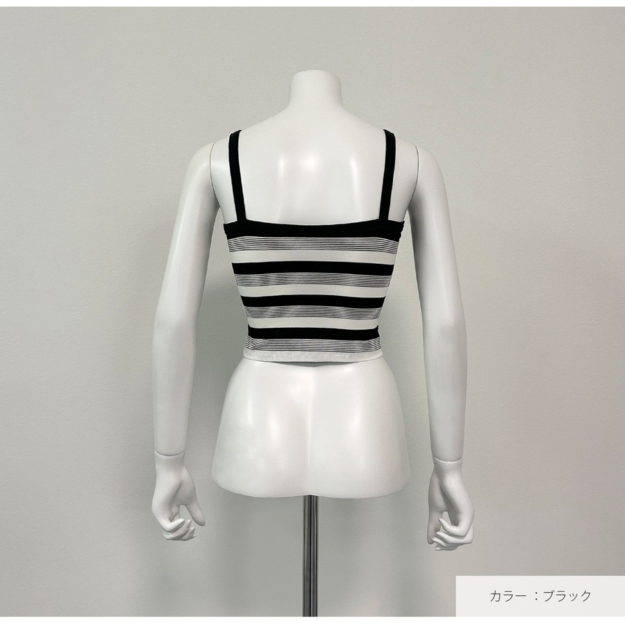 トップス ノースリーブ ニット ショート丈 タンクトップ リブニット レディース 春服 夏服 フリーサイズ JOCOSA 7261