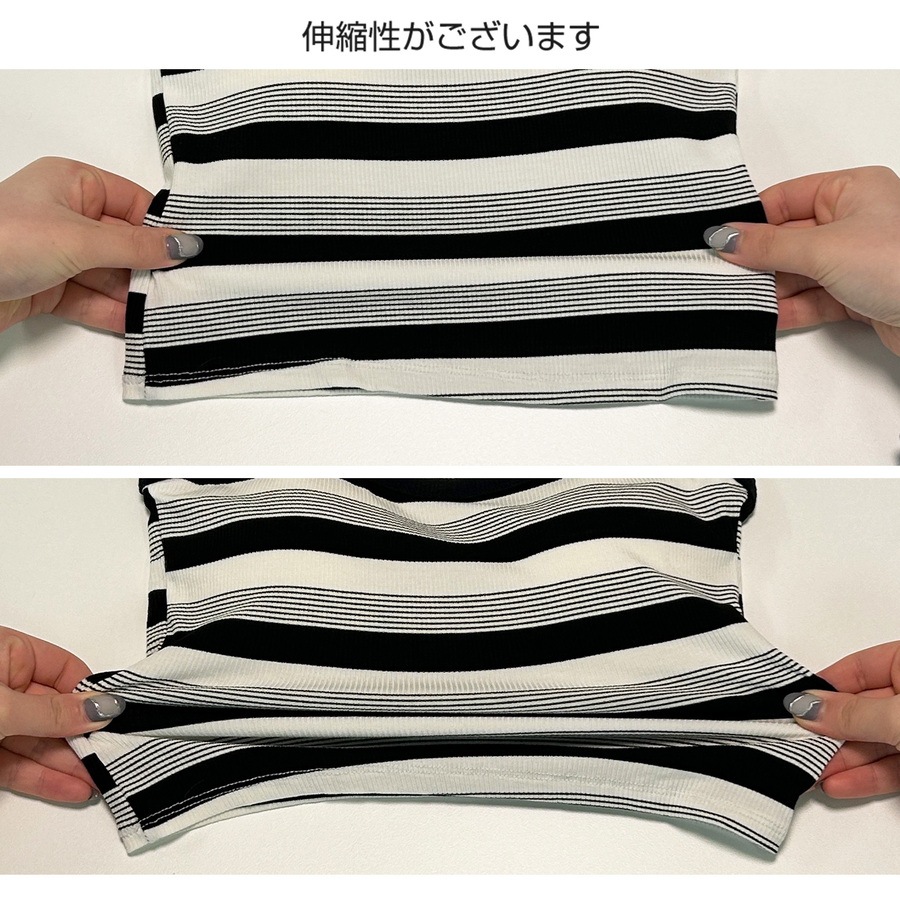 トップス ノースリーブ ニット ショート丈 タンクトップ リブニット レディース 春服 夏服 フリーサイズ JOCOSA 7261