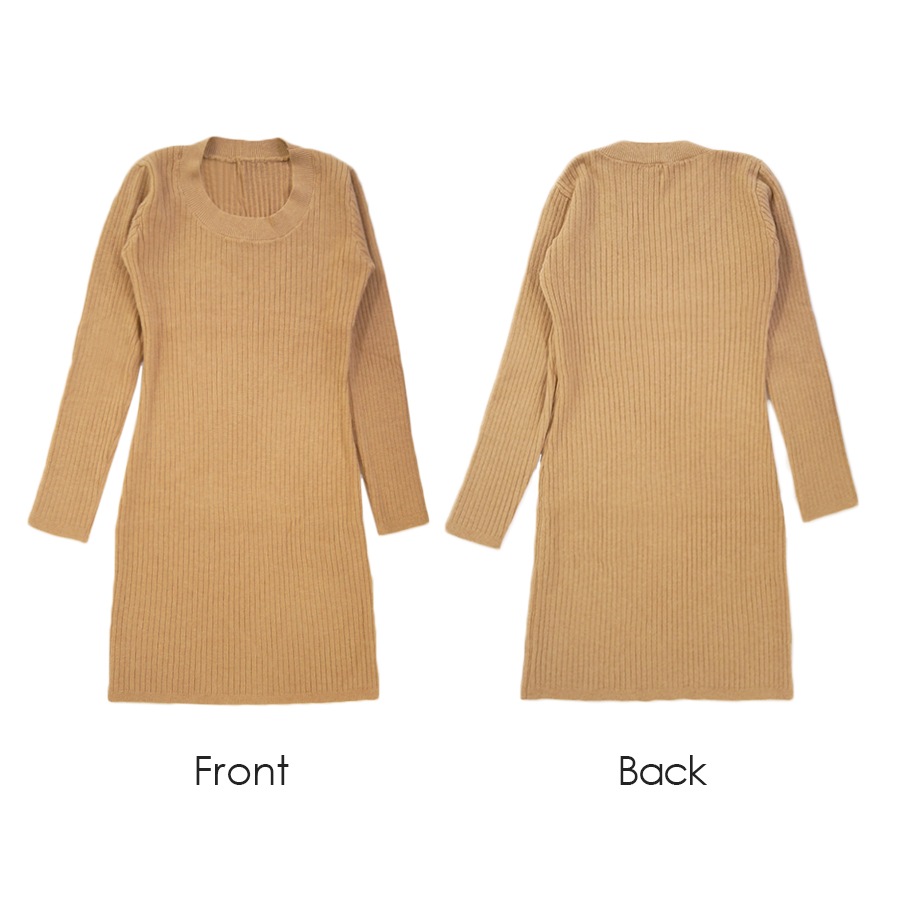 ニットワンピース ミニ丈 長袖 Uネック セクシー ワンピース リブ 膝上 タイトワンピース ギャル カジュアル きれいめ 大人可愛い Y2K 韓国ファッション シンプル 大人 レディース 春 秋 冬 ブラック 黒 ベージュ ブラウン 茶 アイボリー フリーサイズ JOCOSA 9243