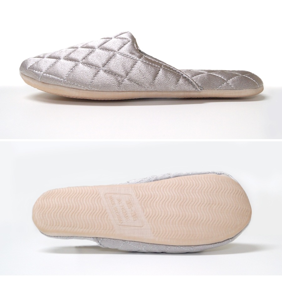 ルームシューズ スリッパ キルティング シルク 室内履き ぺたんこ ステッチ フラット かわいい 疲れにくい 涼しい おしゃれ レディース 春 夏 秋 冬 新作 ブラック 黒 レッド 赤 グレー 灰 ミントグリーン 緑 パープル 紫 S M L JOCOSA 9025