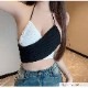 トップス ノースリーブ ニット ホルターネック  ショート丈 伸縮 韓国ファッション レディース フリーサイズ JOCOSA 7262
