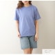 Tシャツ 無地 半袖 シンプル トップス ラウンドネック 春 夏 韓国ファッション レディース ホワイト アイボリー ライトベージュ オレンジ ラベンダー ブルー ターコイズブルー グリーン M L JOCOSA 7189