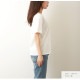 Tシャツ 無地 半袖 シンプル トップス ラウンドネック 春 夏 韓国ファッション レディース ホワイト アイボリー ライトベージュ オレンジ ラベンダー ブルー ターコイズブルー グリーン M L JOCOSA 7189